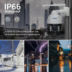กล้อง IP กันน้ำ ESCAM Q5068 H.265 5MP Pan / Tilt / ซูม 4X WiFi รองรับ ONVIF สองทางพูดคุย & กล้องกลางคืน, ปลั๊ก AU, ปลั๊ก UK, ปลั๊ก US, ปลั๊ก EU, ปลั๊ก AU