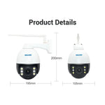 กล้อง IP กันน้ำ ESCAM Q5068 H.265 5MP Pan / Tilt / ซูม 4X WiFi รองรับ ONVIF สองทางพูดคุย & กล้องกลางคืน, ปลั๊ก AU, ปลั๊ก UK, ปลั๊ก US, ปลั๊ก EU, ปลั๊ก AU