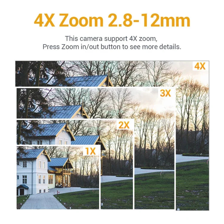 กล้อง IP กันน้ำ ESCAM Q5068 H.265 5MP Pan / Tilt / ซูม 4X WiFi รองรับ ONVIF สองทางพูดคุย & กล้องกลางคืน, ปลั๊ก AU, ปลั๊ก UK, ปลั๊ก US, ปลั๊ก EU, ปลั๊ก AU
