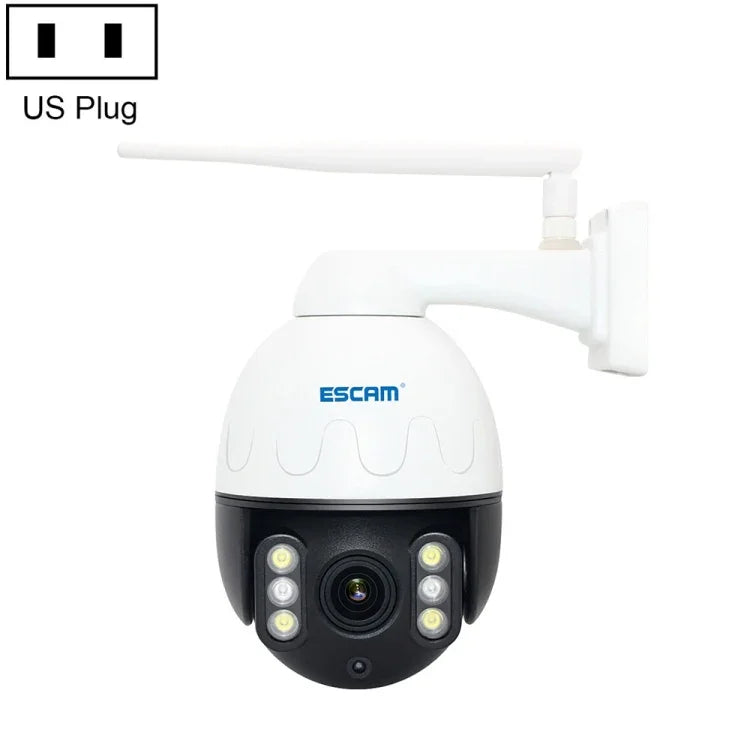 กล้อง IP กันน้ำ ESCAM Q5068 H.265 5MP Pan / Tilt / ซูม 4X WiFi รองรับ ONVIF สองทางพูดคุย & กล้องกลางคืน, ปลั๊ก AU, ปลั๊ก UK, ปลั๊ก US, ปลั๊ก EU, ปลั๊ก AU