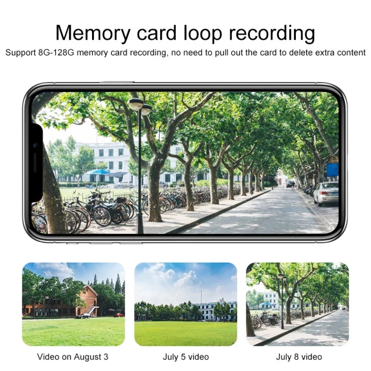 กล้อง IP ไร้สาย Q8 1080P HD รองรับการตรวจจับการเคลื่อนไหว & กลางคืนอินฟราเรด & การ์ด TF, ปลั๊ก AU, Q8