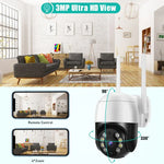 กล้อง IP WiFi QX29 3.0MP HD, รองรับการมองเห็นในที่มืด & ตรวจจับการเคลื่อนไหว & สองทางเสียง & การ์ด TF, ปลั๊ก AU, QX29