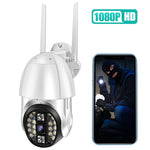 QX33 กล้องพาโนรามา PTZ 360 องศา ความละเอียด 1080P WIFI, รองรับภาพสีเต็มรูปแบบกลางวันและกลางคืน & สื่อสารสองทาง & แจ้งเตือนตรวจจับการเคลื่อนไหว & เล่นวิดีโอ & การ์ด TF 64GB, ปลั๊กออสเตรเลีย, QX33