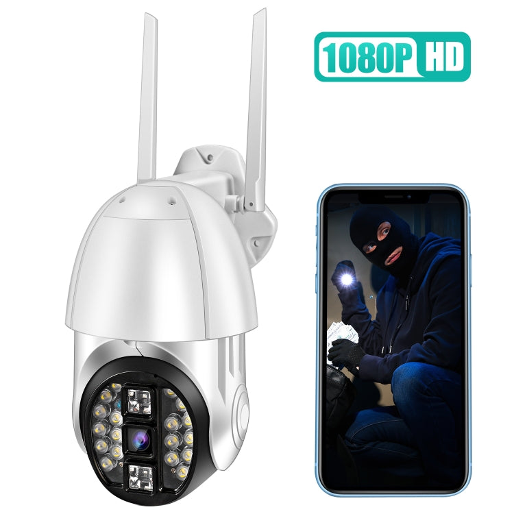QX33 กล้องพาโนรามา PTZ 360 องศา ความละเอียด 1080P WIFI, รองรับภาพสีเต็มรูปแบบกลางวันและกลางคืน & สื่อสารสองทาง & แจ้งเตือนตรวจจับการเคลื่อนไหว & เล่นวิดีโอ & การ์ด TF 64GB, ปลั๊กออสเตรเลีย, QX33