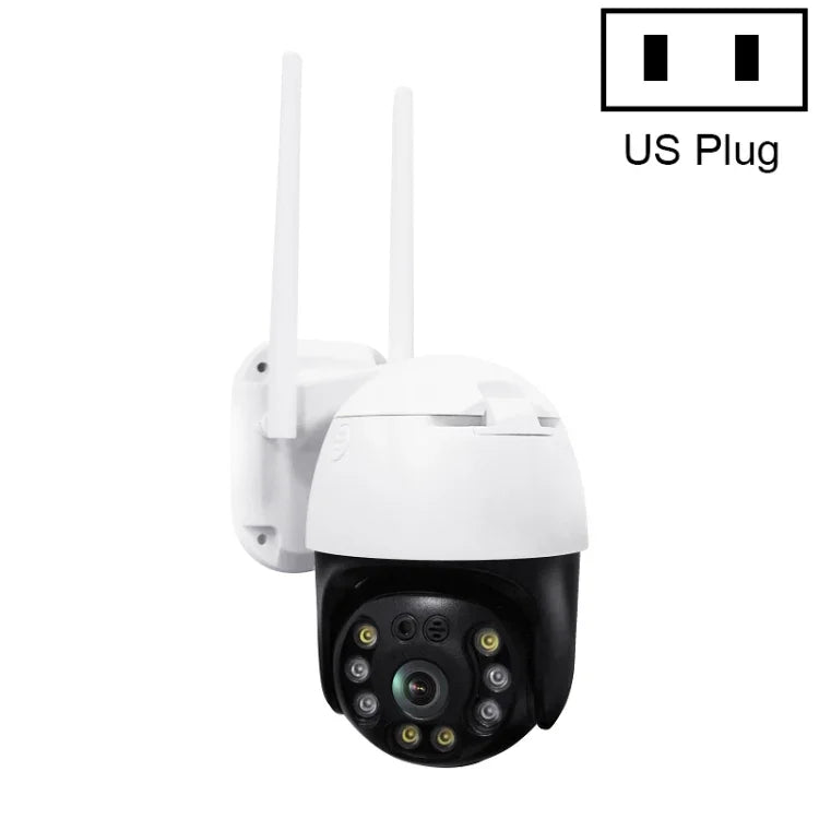 กล้อง PTZ WIFI QX36 1080P 3.0MP เลนส์ 3.6 มม. กันน้ำ IP65 หมุน 360 องศา รองรับภาพสีเต็มรูปแบบกลางวันและกลางคืน, สื่อสารสองทาง, ตรวจจับมนุษย์, เล่นวิดีโอซ้ำ, การ์ด TF 128GB, ปลั๊กออสเตรเลีย, QX36