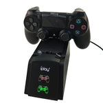 แท่นชาร์จคู่ iplay / แท่นชาร์จจอยคอนสำหรับ Sony Playstation 4 PS4 & Slim PS4 Pro พร้อมจอแสดงผล LED, HBP-119