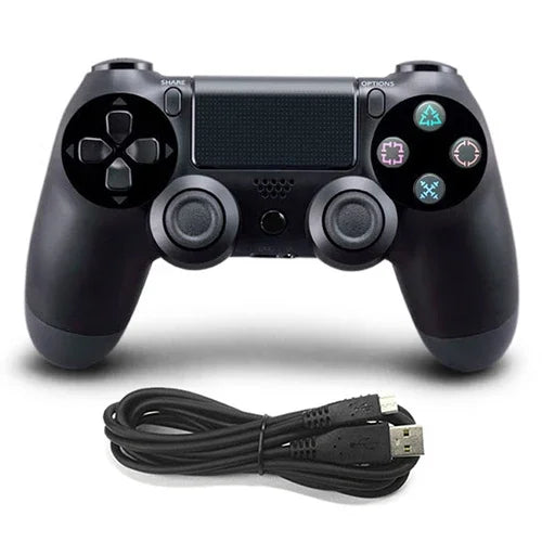 จอยเกมมีสายสำหรับ Sony PS4, สีน้ำเงิน, ขาว, ดำ