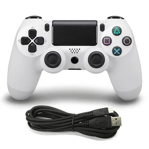 จอยเกมมีสายสำหรับ Sony PS4, สีน้ำเงิน, ขาว, ดำ