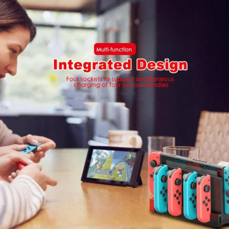 แท่นชาร์จจอยเกม iPega PG-9186 พร้อมที่วางและไฟแสดงสถานะ สำหรับ Nintendo Switch Joy-Con, PG-9186