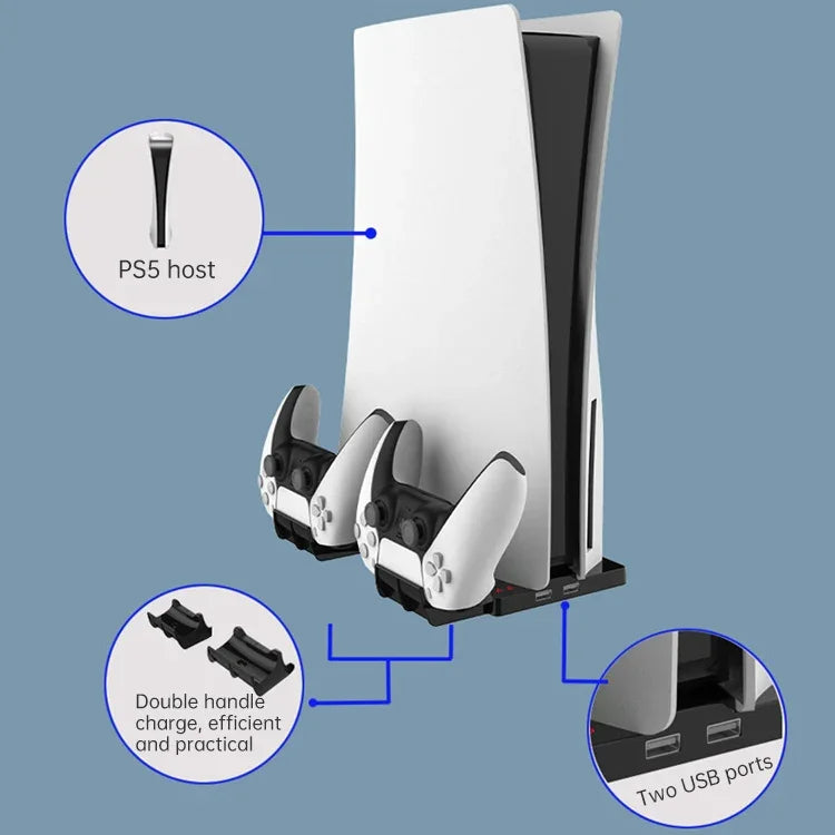 แท่นชาร์จตั้งตรง iPlay HBP-269 สำหรับ PS5 De / UHD พร้อมด้ามจับ, iPega HBP-269