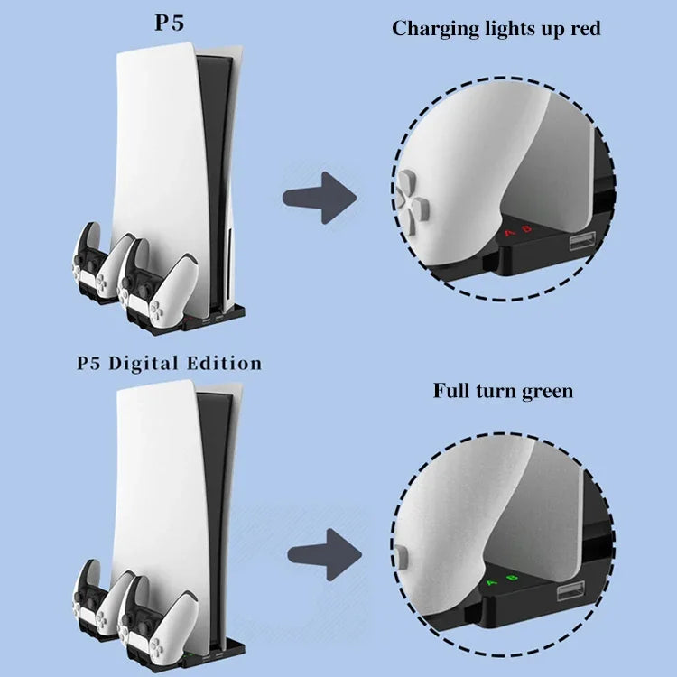 แท่นชาร์จตั้งตรง iPlay HBP-269 สำหรับ PS5 De / UHD พร้อมด้ามจับ, iPega HBP-269