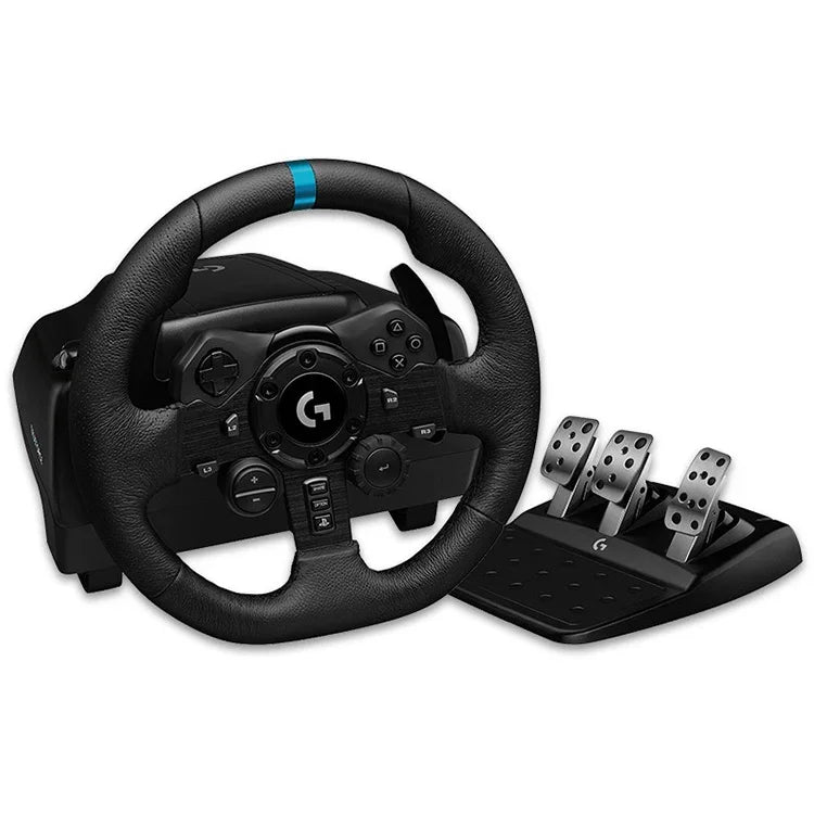 พวงมาลัยเกม Logitech G923 พร้อมแป้นเหยียบและคันเกียร์สำหรับ PS5 / PS4 / PC, G923