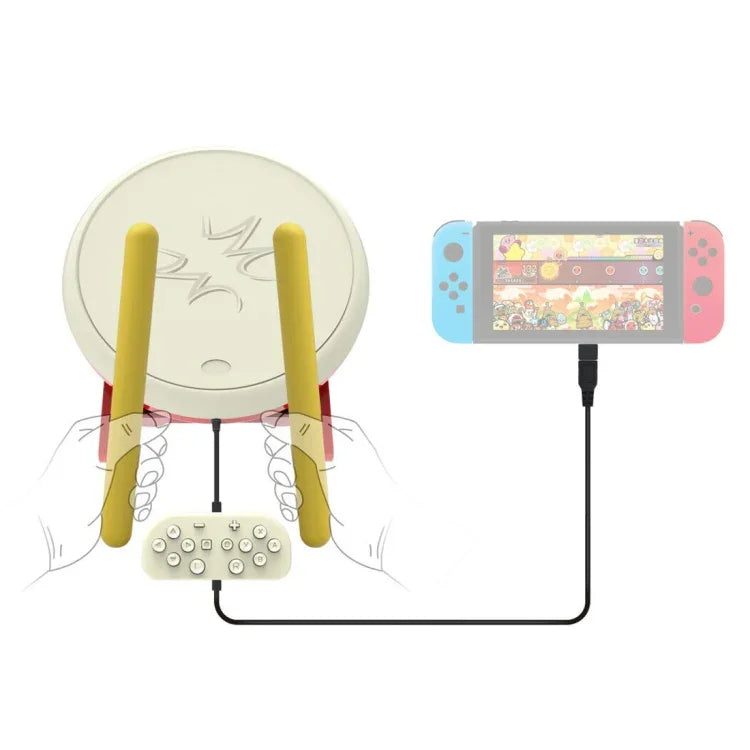 จอยคอนโทรลเลอร์กลองเกม DOBE TNS-1867 ชุดกลองไทโกะสำหรับ Nintendo Switch, สำหรับ Nintendo Switch