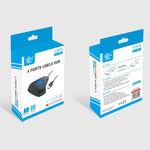 ตัวแปลงฮับ 4 in 1 KJH P5-015 USB 3.0 พร้อมไฟสีน้ำเงิน ตัวขยาย ตัวแยก ตัวชาร์จ สำหรับ PS5 / Xbox Series X, KJH P5-015