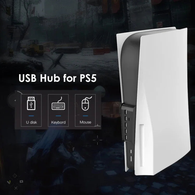 อะแดปเตอร์ USB 6 in 1 ขยายพอร์ตสำหรับ PS5, KJH P5-008