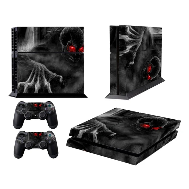 สติกเกอร์ฟิล์มกันรอยลายแฟชั่นลาย Dark Devil สำหรับ Sony PS4, ลาย Dark Devil