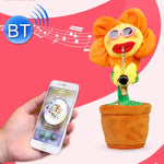 ของเล่นตุ๊กตาผ้าบลูทูธสไตล์แซกโซโฟน Sunflower สำหรับเด็กและผู้ใหญ่ รองรับการชาร์จ USB และแบตเตอรี่
