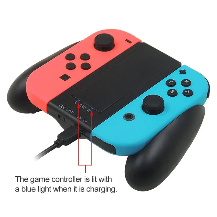 ที่จับจอยสติ๊ก iplay S005 พร้อมแท่นชาร์จสำหรับ Nintendo Switch Joy-Con