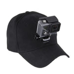 หมวกกันแดดกลางแจ้งทรงเบสบอลพร้อมขาตั้งกล้องสำหรับ GoPro & SJCAM & Xiaomi Xiaoyi กล้องกีฬา