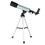 F36050 กล้องโทรทรรศน์ดาราศาสตร์พกพาคุณภาพสูงพร้อมขาตั้งอลูมิเนียมอัลลอยด์ (สีเงิน), F36050