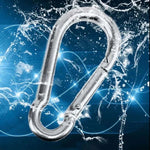 M11 Stainless Steel Carabiner Spring Hook Multi-tool Mountaineering Buckle Lock Camping Hook Rope, Inner Diameter: 10.84mm, M11