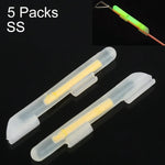 5 ชิ้น OCEAN SUN ไฟลอยน้ำเรืองแสงแบบหนีบสำหรับตกปลาเวลากลางคืน, SS, เหมาะกับปลายคันเบ็ด 0.6-1.4mm, แบบหนีบ, SS