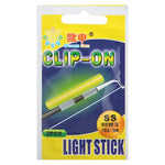 5 ชิ้น OCEAN SUN ไฟลอยน้ำเรืองแสงแบบหนีบสำหรับตกปลาเวลากลางคืน, SS, เหมาะกับปลายคันเบ็ด 0.6-1.4mm, แบบหนีบ, SS