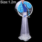 ตาข่ายจับปลา American Easy Throw Cast Net อุปกรณ์ตกปลา สายยาง 1.2m, เส้นใยโมโนฟิลาเมนต์ 1.2m, สายยาง 1.5m, เส้นใยโมโนฟิลาเมนต์ 1.5m