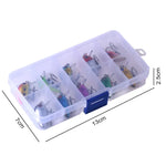 HENGJIA ชุดเหยื่อปลาหิน Luya ขนาด 3 ซม./1.5 กรัม 10 ชิ้น พร้อมกล่องพลาสติก, Box014