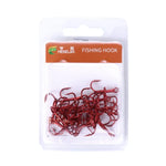 HENGJIA 20 ชิ้น ตะขอเบ็ดสามขาเหล็กคาร์บอนสูงสีแดงคลาสสิก ขนาด 6# FH023