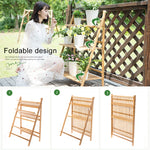 Bamboo 3-Tier Hanging Plant Stand Planter Shelves Flower Pot Storage Rack Folding Display Shelving Plants Shelf, Width: 70cm, 3-Tier Width: 70cm(Green), 3-Tier Width: 70cm(White), 3-Tier Width: 70cm(Apricot)