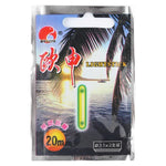 10 ชิ้น ไฟลอยน้ำเรืองแสง OCEAN SUN สำหรับตกปลาเวลากลางคืน, ระยะมองเห็น: 20 ม., ขนาด: 3.5 x 30 มม., ระยะมองเห็น: 20 ม.
