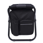 Outdoor Portable Folding Camping Chair Light Fishing Beach Chair Stainless Steel Pipe Folding Chair with Ice Bag, Stainless Steel Folding Chair(Black), Stainless Steel Folding Chair(Green), Stainless Steel Folding Chair(Blue)                           ...