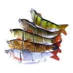 เหยื่อปลอมแข็งพลาสติกหลายท่อน HENGJIA JM022-X 12cm 16.8g พร้อมตะขอสามง่าม ส่งสีสุ่ม JM022-X 12cm
