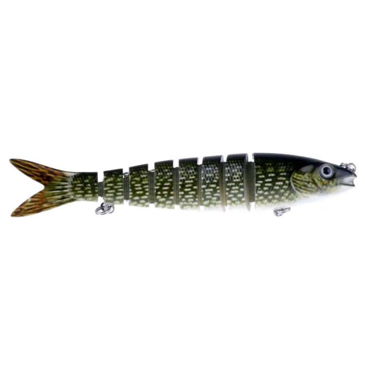 เหยื่อปลอมแข็งพลาสติกหลายท่อน HENGJIA JM024-X 6# 13.6cm 18.7g พร้อมตะขอสามง่าม ส่งสีสุ่ม JM024-X 6# 13.6cm