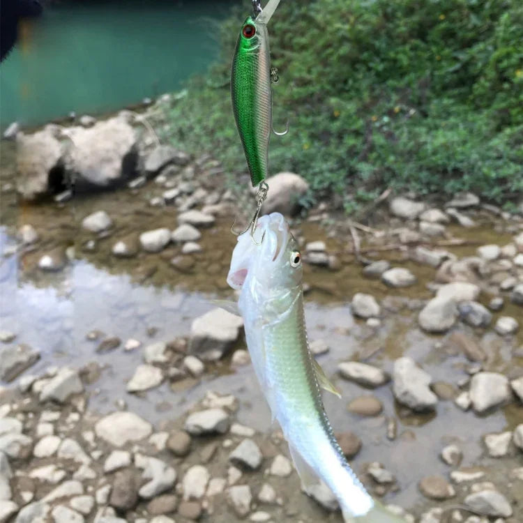 เหยื่อปลอม HENGJIA 6 ชิ้น ขนาด 8.5 ซม. น้ำหนัก 8.9 กรัม เหยื่อปลอมพลาสติก Minnow ชุดเหยื่อตกปลา 6 ชิ้น 8.5 ซม. 8.9 กรัม
