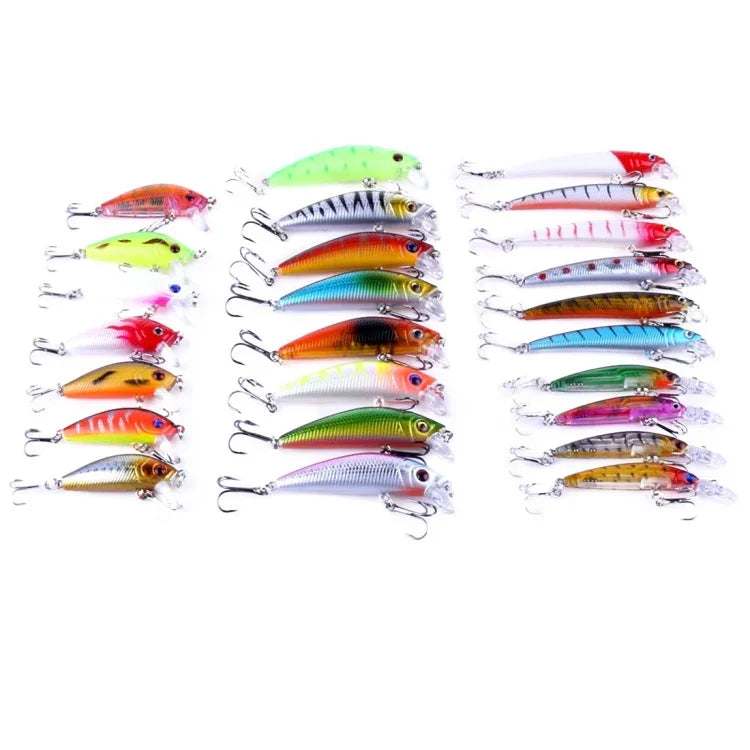 ชุดเหยื่อปลอม Minnow พลาสติกแข็ง HENGJIA 26 ชิ้น 4 รุ่น, 26 ชิ้น