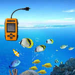 เครื่องหาปลาสายไฟแบบพกพาพร้อมเซ็นเซอร์โซนาร์และจอแสดงผล LCD, เครื่องหาปลา
