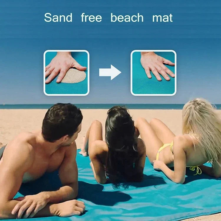 Sand Free Mat Lightweight Foldable Outdoor Picnic Mattress Camping Cushion Beach Mat, Size: 2x2m, 2 x 2m(Pink), 2 x 2m(Green), 200x200m Blue
