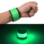 สายรัดข้อมือกีฬาเรืองแสง LED แบบตบ ขนาดเล็ก 26*4cm สีเขียวอ่อน, แดง, ขาว, ส้ม, ชมพู, เขียว, น้ำเงิน
