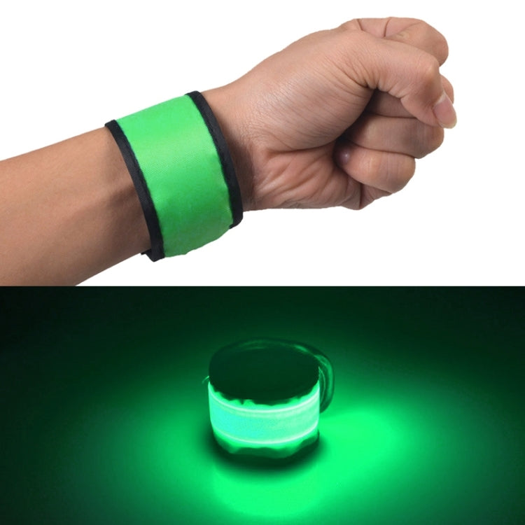 สายรัดข้อมือกีฬาเรืองแสง LED แบบตบ ขนาดเล็ก 26*4cm สีเขียวอ่อน, แดง, ขาว, ส้ม, ชมพู, เขียว, น้ำเงิน