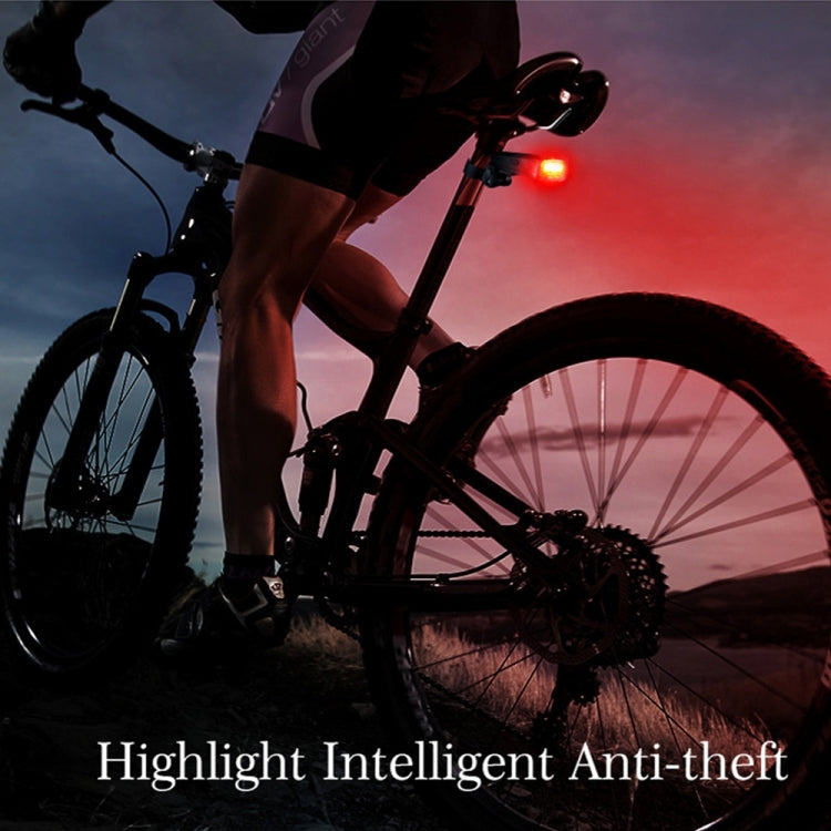 ไฟท้ายจักรยาน LED COB อัจฉริยะกันน้ำ IP65 ชาร์จ USB พร้อมรีโมทคอนโทรล, ระยะควบคุม: 1-100 ม., ไฟท้ายกันน้ำ IP65