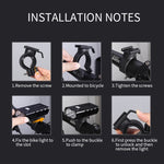 ไฟจักรยานชาร์จ USB รุ่น BX2 สำหรับแฮนด์หน้า LED (3 ชั่วโมง, หลอดไฟ L2), 3 ชั่วโมง, หลอดไฟ L2