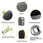 DS-101 Portable Outdoor Camping Cooking Set Picnic Boiler Cookware Combination