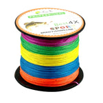 HENGJIA สายเบ็ด PE ถัก 4 เส้น สีสันสดใส ขนาด 8.0# 0.50 มม. ความตึง 80LB 40.8 กก. ยาว 300 ม. แข็งแรงพิเศษ สายว่าว, 8.0# 0.50 มม. 80LB