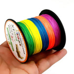 HENGJIA สายเบ็ด PE ถัก 4 เส้น สีสันสดใส ขนาด 8.0# 0.50 มม. ความตึง 80LB 40.8 กก. ยาว 300 ม. แข็งแรงพิเศษ สายว่าว, 8.0# 0.50 มม. 80LB