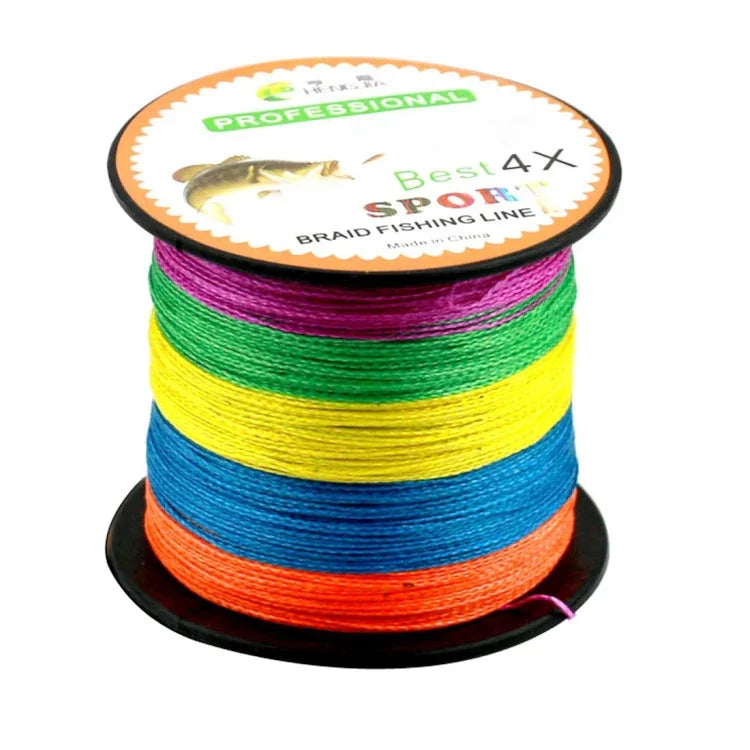 HENGJIA สายเบ็ด PE ถัก 4 เส้น สีสันสดใส ขนาด 3.0# 0.28 มม. ความตึง 38LB 15.8 กก. ยาว 300 ม. แข็งแรงพิเศษ สายว่าว, 3.0# 0.28 มม. 38LB