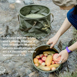 ถังเก็บน้ำพับได้ PVC 20 ลิตรสำหรับแคมป์ปิ้งกลางแจ้ง Naturehike NH20SJ040, 20L