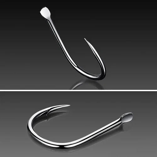 ISE 500 PCS Mixed Size Fish Barbed Hook Fishing Hooks, 3-12#
