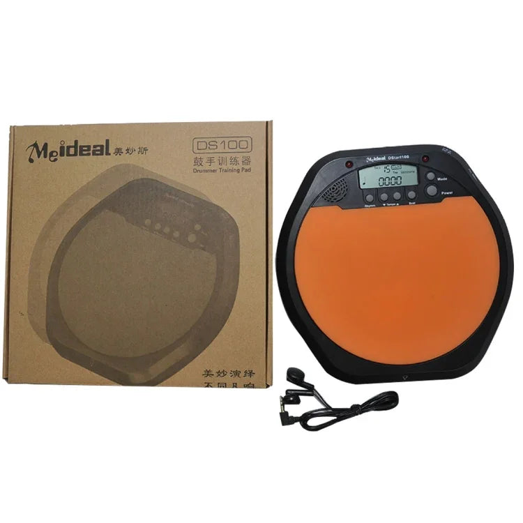 เครื่องฝึกเล่นกลองอิเล็กทรอนิกส์แบบบอร์ดต่อสู้พร้อมเมโทรโนม DS100 (สีดำ+ส้ม), กลองอิเล็กทรอนิกส์ DS100